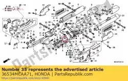 sensor, l. Lucht brandstofverhouding van Honda, met onderdeel nummer 36534MCAA71, bestel je hier online: