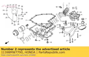 Honda 11398MW7790 gasket, oil pan - Bottom side