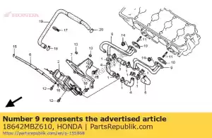 Honda 18642MBZ610 pipe comp., l. aria - Il fondo