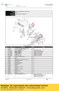 Piaggio Group 653895 dobradiça direita completa - Lado inferior