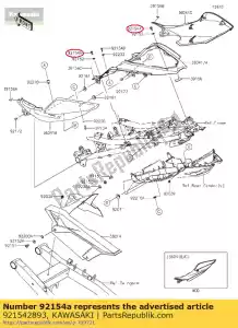 kawasaki 921542893 01 perno, bridado, 5x12 - Lado inferior