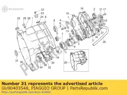 Ici, vous pouvez commander le joint d'étanchéité 35x47x7 / 6,5 auprès de Piaggio Group , avec le numéro de pièce GU90403548: