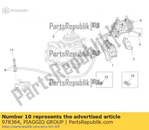 Piaggio Group 978364 przewód tylnego hamulca - Dół