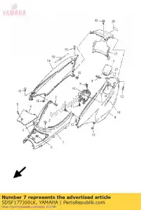 yamaha 5DSF177J00LK deksel 2 - Onderkant