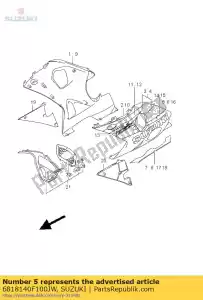 suzuki 6818140F100JW emblema, sob 