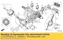 Here you can order the bearing b, connecting rod (black) from Honda, with part number 13225MGE013: