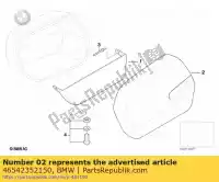 46542352150, BMW, right city system case lid - blanko          bmw  1150 2001 2002 2003 2004 2005 2006, New