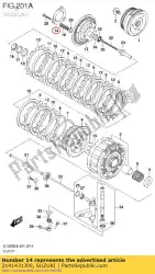 Here you can order the spacer,clutch s from Suzuki, with part number 2141431J00: