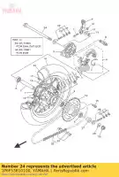 1P6F53810100, Yamaha, Axle, wheel yamaha  tt r 50 2007 2008 2009 2010 2011 2012 2013 2014 2015 2016 2017 2018 2019 2020 2021, New