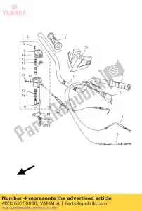 yamaha 4D3263350000 cable, clutch - Bottom side