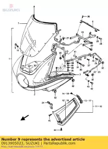 suzuki 0913905023 tornillo - Lado inferior