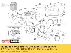 Aprilia AP8134625, Parte frontale della scatola del filtro. supp., OEM: Aprilia AP8134625