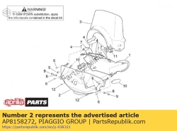 Aprilia AP8158272, Wspornik reflektora niebieski, OEM: Aprilia AP8158272