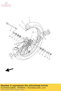 yamaha 933060010800 rodamiento (32n) - Lado inferior