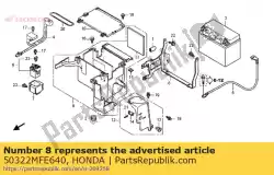 Here you can order the holder, battery box from Honda, with part number 50322MFE640: