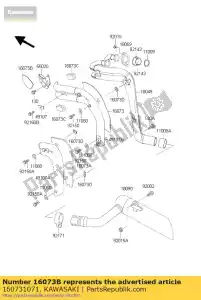 kawasaki 160731071 isolador el250-b2 - Lado inferior