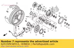 Aqui você pode pedir o anel, pulsador (rr.) em Honda , com o número da peça 42515MCWD11: