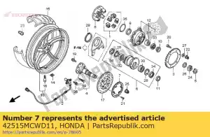 Honda 42515MCWD11 anel, pulsador (rr.) - Lado inferior