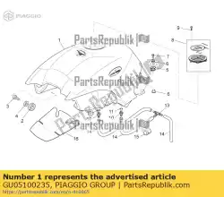 Tutaj możesz zamówić pusty zbiornik paliwa od Piaggio Group , z numerem części GU05100235: