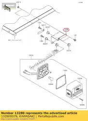 01 houder, achterlicht van Kawasaki, met onderdeel nummer 132800079, bestel je hier online: