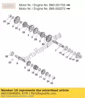 46033008000, KTM, sliding gear 3rd/4th - 21/18 gasgas husqvarna ktm  sx sxs xc 60 65 1998 1999 2000 2001 2002 2003 2004 2005 2006 2007 2008 2009 2010 2011 2012 2014 2015 2016 2017 2018 2019 2020 2021 2022, New