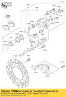 430820043, Kawasaki, pad-assy-brake kawasaki kx  a klx dtracker d c eliminator 125 kx65 tracker klx125 br125 z125 pro krt replica 65 , Nouveau