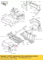 132721481, Kawasaki, 01 plaque, support de feu arrière, gauche kawasaki  800 2017 2018 2019 2020 2021, Nouveau