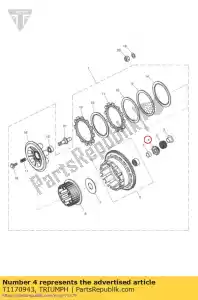 triumph T1170943 roda dentada, acionamento auxiliar - Lado inferior