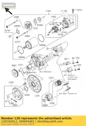 bout, dop, 8x12 van Kawasaki, met onderdeel nummer 120CA0812, bestel je hier online: