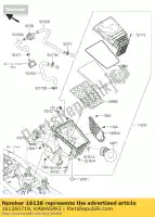 161260718, Kawasaki, Válvula, comutação de ar bx250aef kawasaki ninja z 250 2015 2016, Novo