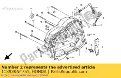 Aquí puede pedir junta, r. Tapa del cárter de Honda , con el número de pieza 11393KN4751: