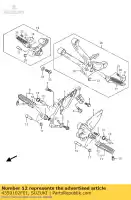 4359102F01, Suzuki, bar, fr.footr., l suzuki gsx  f gsxr r750 r600 sv650s 750 600 650 , Novo