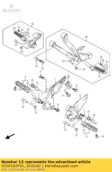 Aquí puede pedir bar, fr. Footr., l de Suzuki , con el número de pieza 4359102F01: