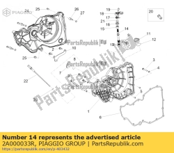 Aprilia 2A000033R, Kupplungssteuerspindel, OEM: Aprilia 2A000033R