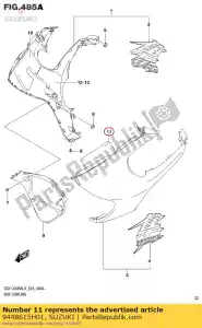 Suzuki 9448615H01 cojín, lado co - Lado inferior