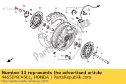 wheel sub assy, ?? Fr van Honda, met onderdeel nummer 44650MCA601, bestel je hier online: