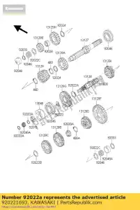 kawasaki 920221693 arandela, 32x40x1.6 zg1000-a1 - Lado inferior