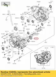 Aqui você pode pedir o rolamento de esferas, sx04a81c kx125-k4 em Kawasaki , com o número da peça 920451335: