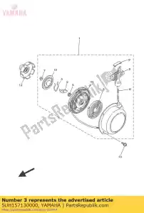 yamaha 5UH157130000 spring, starter - Bottom side