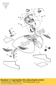 triumph T2402232JI t2402232-ji fuel tank assy - Bottom side