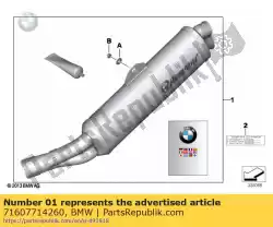 Ici, vous pouvez commander le silencieux arrière sport - akrapovic auprès de BMW , avec le numéro de pièce 71607714260: