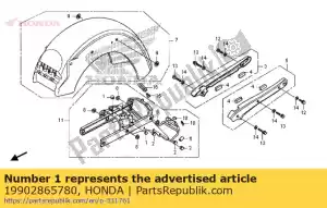 honda 19902865780 przelotka a, boczna os?ona - Dół