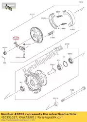 Here you can order the lever-brake cam,fr kx80-e1 from Kawasaki, with part number 410531027: