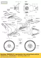 560697616, Kawasaki, patroon, lwr kap, rechts, fr kawasaki zx10r ninja anniversary edition k j zx 10r abs 1000 , Nieuw