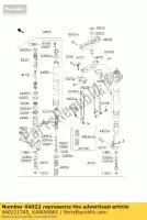 440221345, Kawasaki, fourche-cylindre kx125-l4 kawasaki kx 125 250 2002, Nouveau