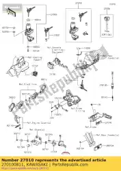 Aquí puede pedir interruptor, soporte lateral de Kawasaki , con el número de pieza 270100811: