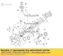 Aqui você pode pedir o tanque de combustível em Piaggio Group , com o número da peça 1B001649:
