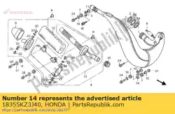 Here you can order the stay, chamber from Honda, with part number 18355KZ3J40: