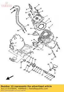 Yamaha 3LC1131V0000 schacht 1 - Onderkant