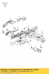 triumph T2306352 bracket, number plate - Bottom side